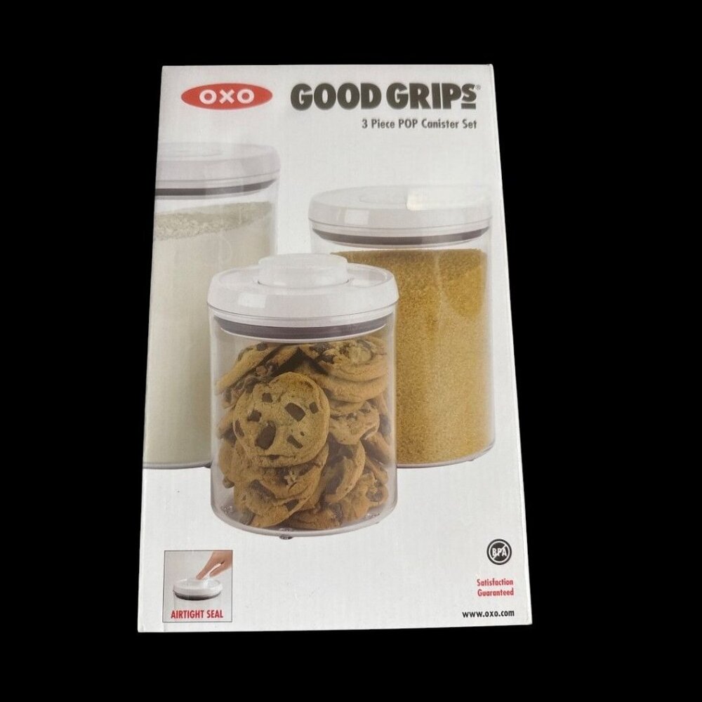 Oxo Good Grips BPA-Free 3-Piece POP Canister Set with Airtight Seal New in Box
